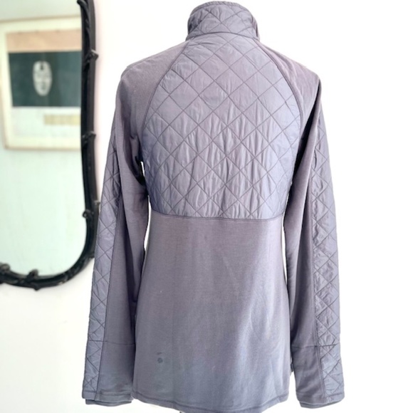 Athleta Gray Quilted 1/4 Zip Vortex Pullover Jacket - Picture 4 of 6